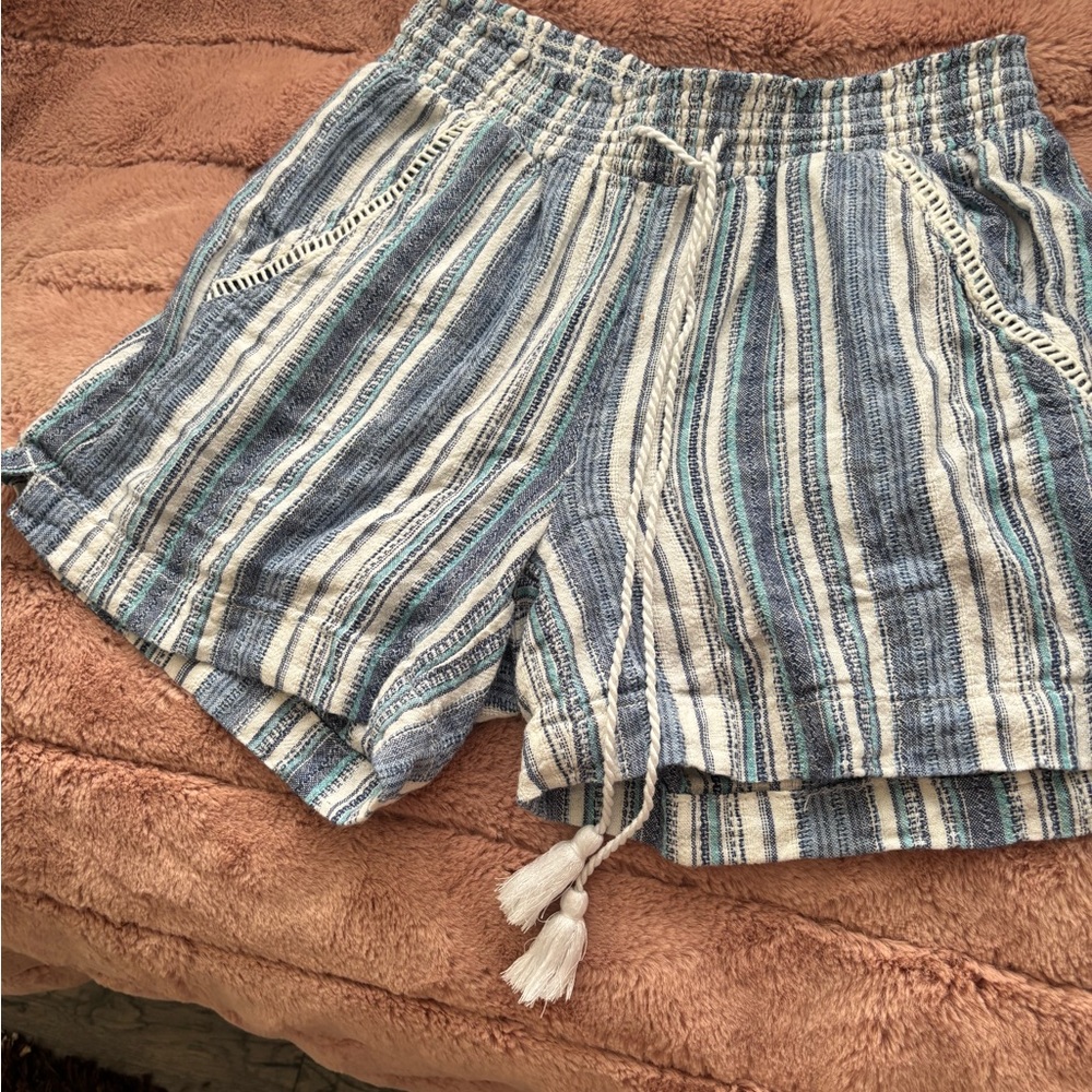 Briggs New York Blue and White Striped Women's Shorts